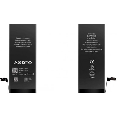 Batteria per iPhone 6, 2200mAh, High Capacity