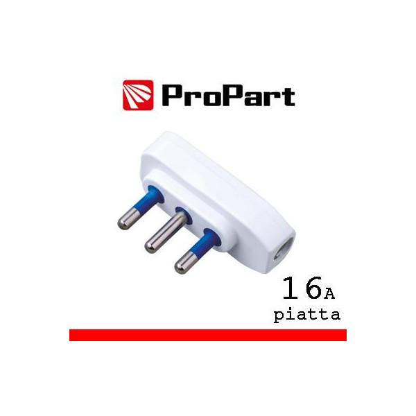 Spina 16A 2P+T piatta polybag