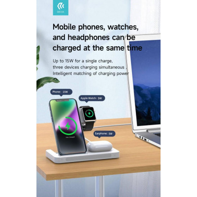 Supporto carica wireless 15 Watt per smartphone apple watch