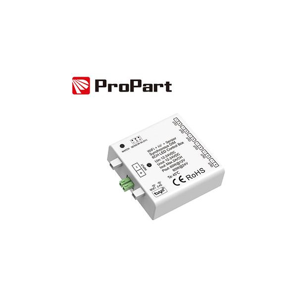 Box controllo sincrono 6CH Dim 12-24VDC, WiFi - RF - Sensor