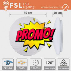 Plafoniera Motivo 18W - 6500K 1250LM 120º 300X100mm CRI80