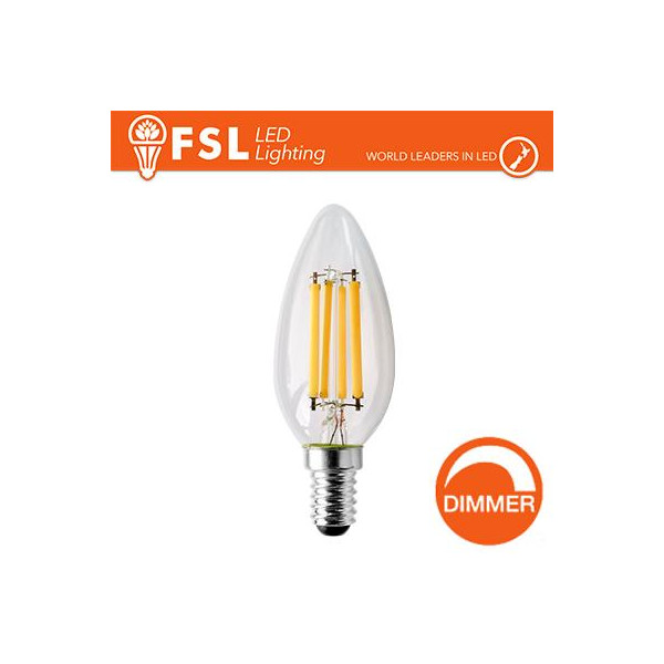 Lampada Filamento Oliva - 4W 4000K E14 Dimmerabile