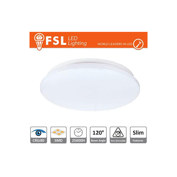 Plafoniera LED 13W 3000K 120° 26x5,5cm CRI80