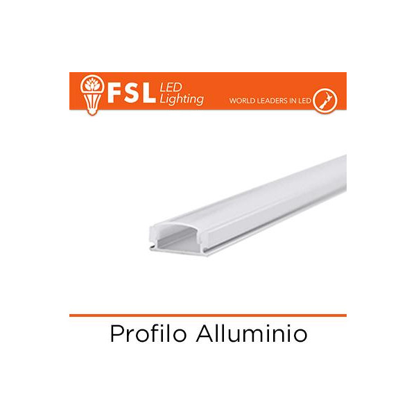 BARRA  ALLUMINIO 6063 - U - 2m SILVER