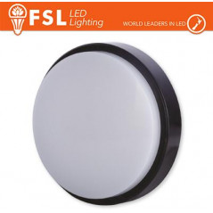 Plafoniera LED ROTONDA NERA 15W 3000K Ø180*55 IP54 