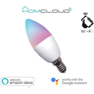 Lampadina Wi-FI RGB + Bianco caldo E14 C37 dimmerabile