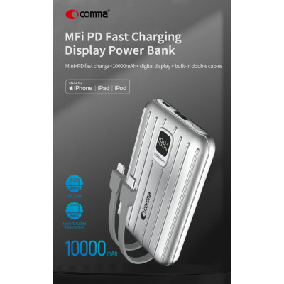 Mini Power Bank con Display Digitale 10.000 mAh Bianco