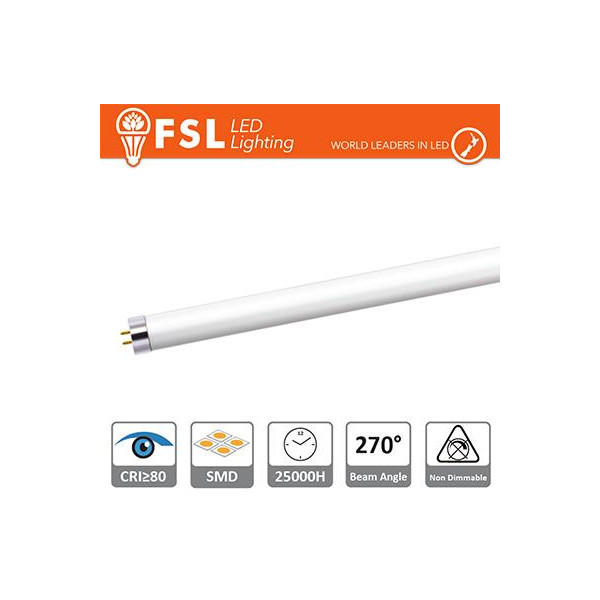 T5 LED Tubo Vetro - 12W 1000LM 4000K G5 PF0.5 Size:870x21mm