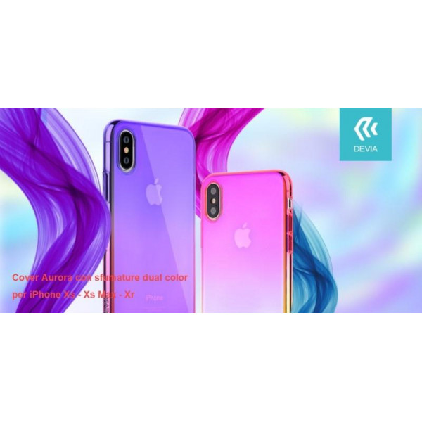 Cover Aurora dual color Viola e Rosa per iPhone Xs Max 6.5