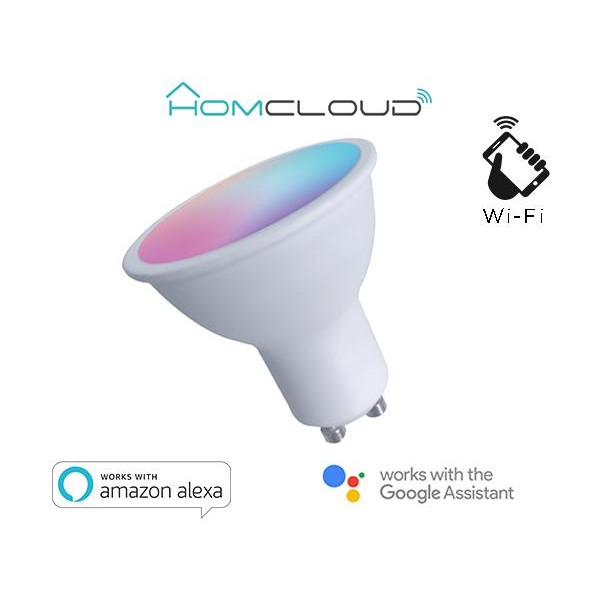 Faretto GU10 ad incasso Wi-FI RGB + Bianco caldo dimmerabile