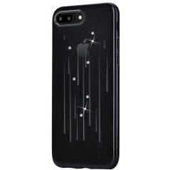 Cover Soft Meteor Crystals from Swarovski iPhone7 Bordo Nero