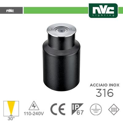 Segna Passo LED IP67 - 3000K 2.5W 65LM 30° Φ65 24V