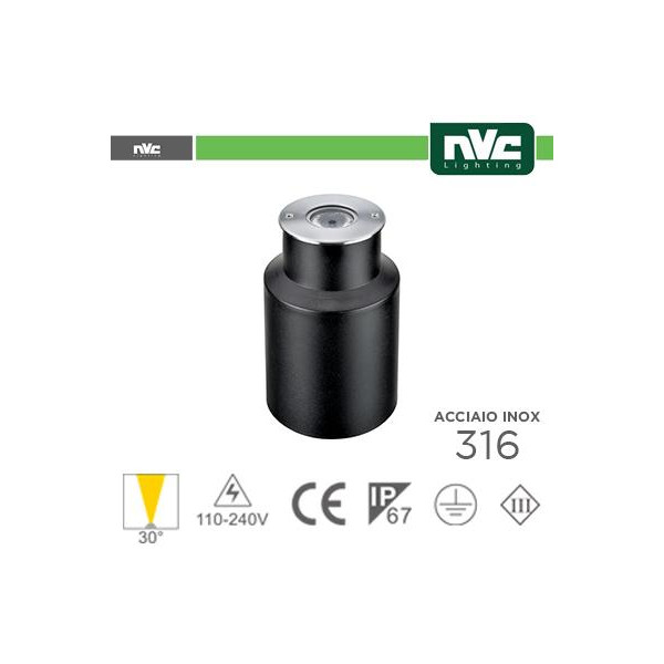 Segna Passo LED IP67 - 3000K 2.5W 65LM 30° Φ65 24V