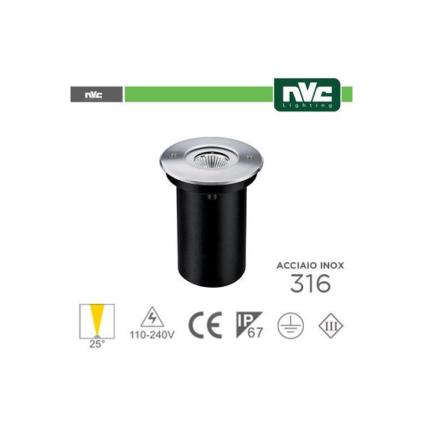 Segna Passo LED IP67 - 3000K 6.5W 529LM 25° Φ116 24V