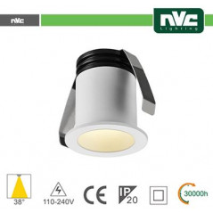 Punto Luce LED 2W 3000K 38° IP20 FORO:35mm