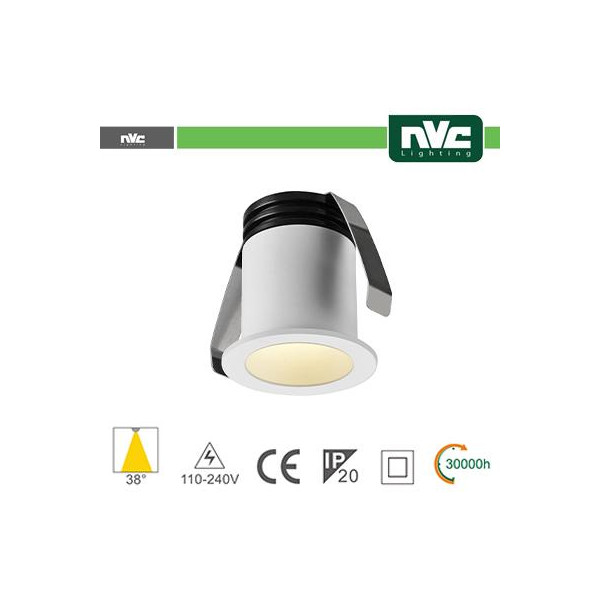 Punto Luce LED 2W 4000K 38° IP20 FORO:35mm