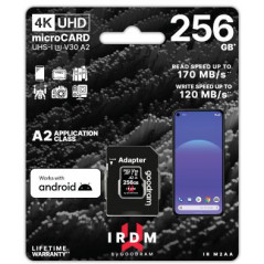 microSD IRDM by GOODRAM 256GB UHS I U3 A2 + adapter