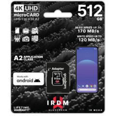 microSD IRDM by GOODRAM 512GB UHS I U3 A2 + adapter