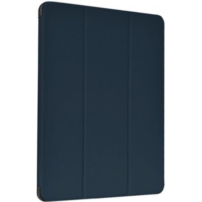 Cover iPad Pro 12.9 2021 in pelle con supporto pencil Blu