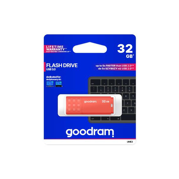 Pendrive GoodRAM 128GB UME3 orange USB 3.0 - retail blister