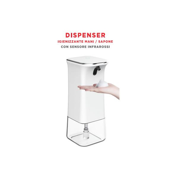 DISPENSER igienizzante mani / sapone 280ml con Sensore PIR 