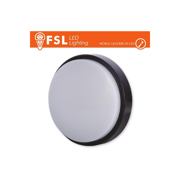 Plafoniera LED ROTONDA NERA 15W 3000K Ø180*55 IP54 