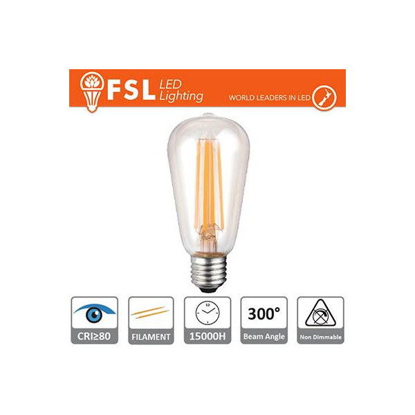 Lampada Filamento Edison - 6W 4000K E27