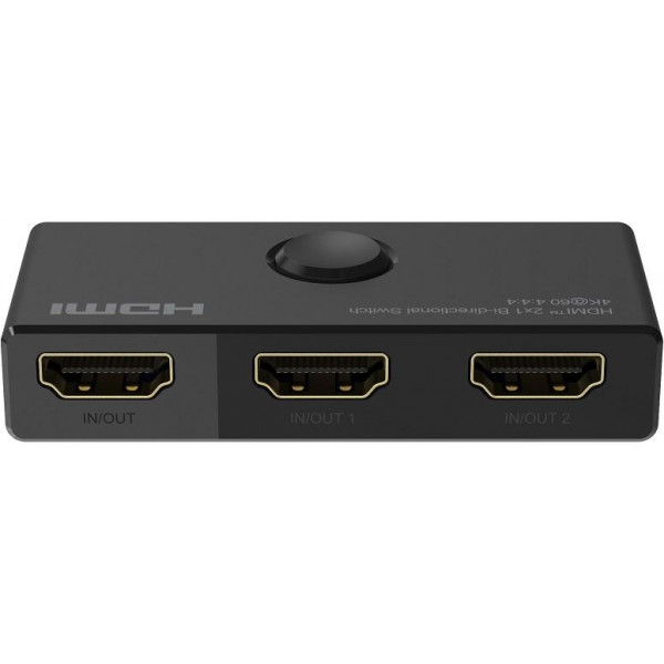 Switch HDMI 2x1, Splitter 1x2, 2 Porte bidirezionali, 4K@60