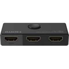 Switch HDMI 2x1, Splitter 1x2, 2 Porte bidirezionali, 4K@60