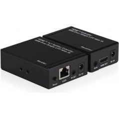 Kit TX-RX Extender HDMI, 60MT UTP, 1080p@60Hz, POE, Loop-Out