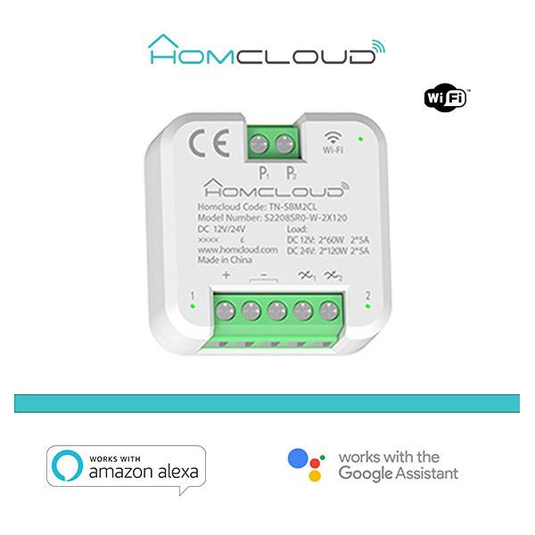 Modulo Pulsante Relè Wi-Fi 12/24V 2CH