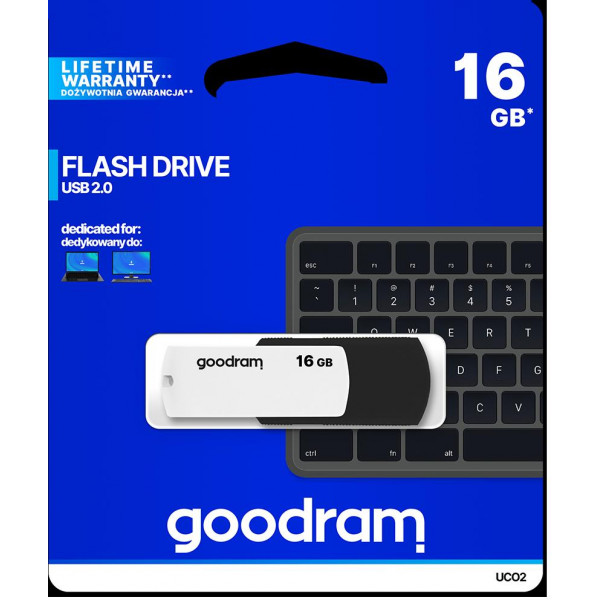 Pendrive GOODRAM Black-White 16GB USB 2.0 - retail blister