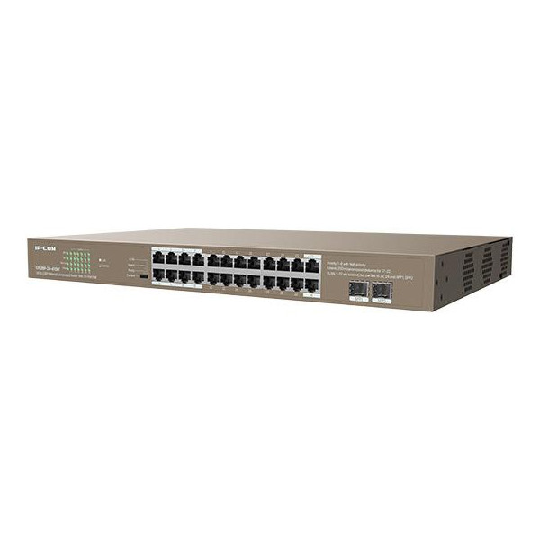 Switch Unmanaged 24 Porte PoE 100/1000 + 2SFP 410W 