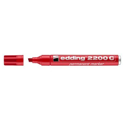 Marcatore EDDING 2200C - Rosso - p. scalpello -  conf. 10 pz