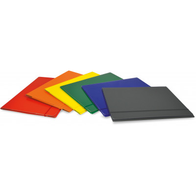 Cartelline lucide 3 lembi con elastico tondo - VERDE