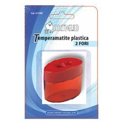 Temperamatite ARTIGLIO 2 fori in plastica con serbatoio