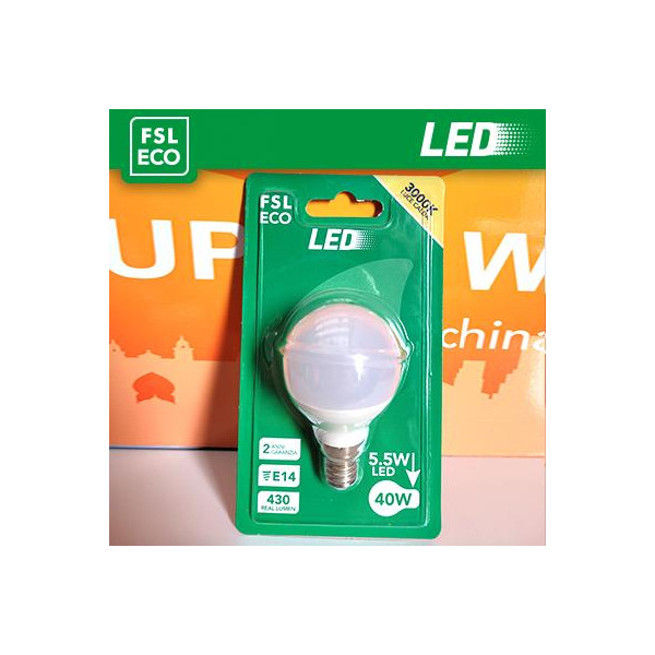 Lampada Sfera BLISTER - 5,5W 4000K E14 