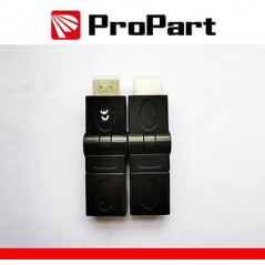 Adatt. Spina HDMI (19PIN) - Presa HDMI(19PIN) rotante dorato