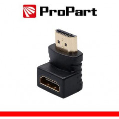 Adattatore Spina HDMI (19PIN) – Presa HDMI (19PIN) 90° dorat