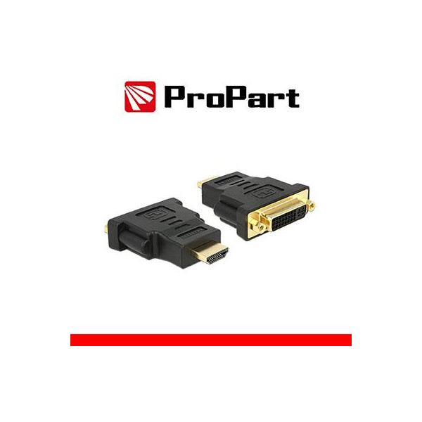 Adatt. Spina HDMI(19PIN)-Presa DVI-D Dual Link(24+5) dorato