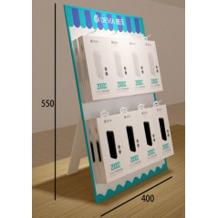 Espositore da Banco 8 Ganci Devia in Plexiglass 550 x 400 mm