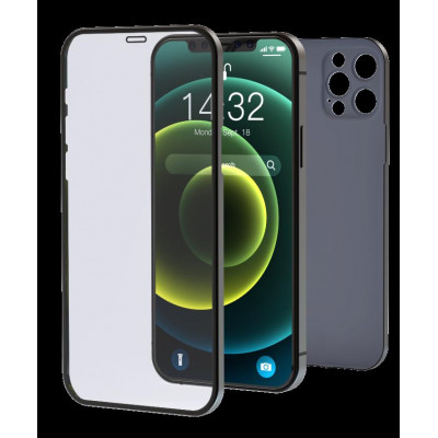 Cover & Vetro Totale protezione per iPhone 12 Pro Max Nera