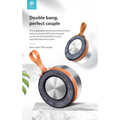 Casse HI-FI Bluetooth 4.2 TWS Stereo in gomma e alluminio