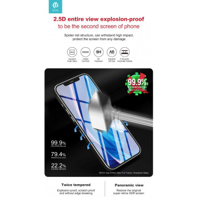 Pellicola Full in vetro Antibatterica per iPhone 12 Pro Max