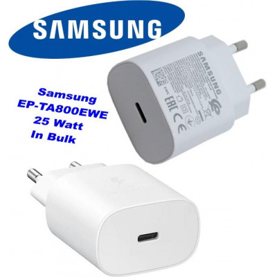 Caricatore EP-TA800EWE Samsung USB-C 25 Watt Bianco in Bulk