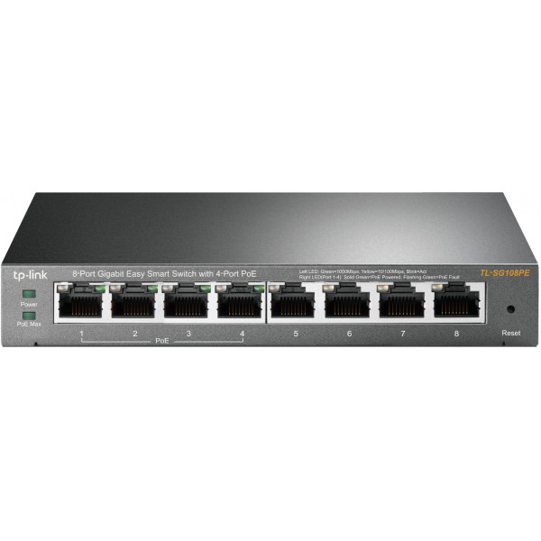 Easy Smart Switch 8 Porte Gigabit con 4 Porte PoE TL-SG108PE