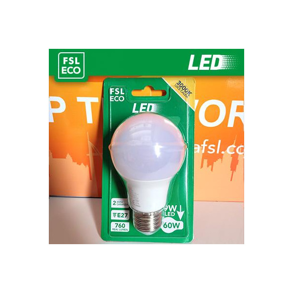 Lampada Goccia BLISTER - 9W 3000K E27