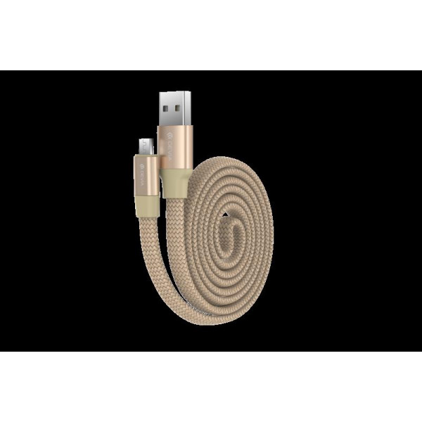 Cavo Piatto in corda Ring Y1 Micro-Usb 80cm Champagne Gold