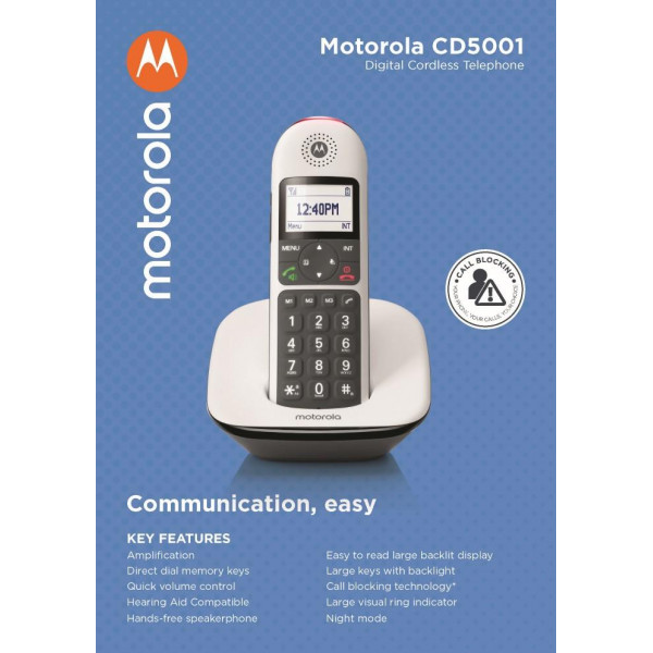 Telefono Cordless Digitale Motorola CD5001