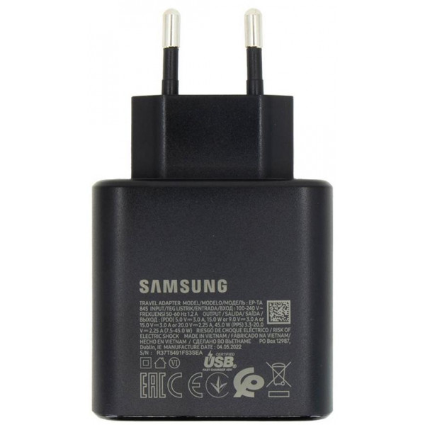 Carica Batteria Samsung EP-TA845EBE 5A. 45W IN BULK Nero